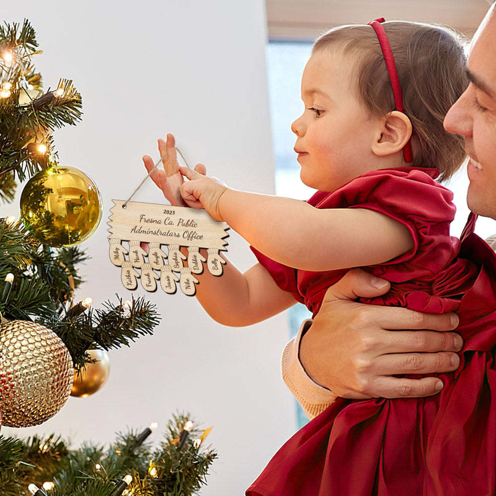 Personalized Family Name Christmas Ornament Wooden Christmas Tree Ornament Gifts - photomoonlampau