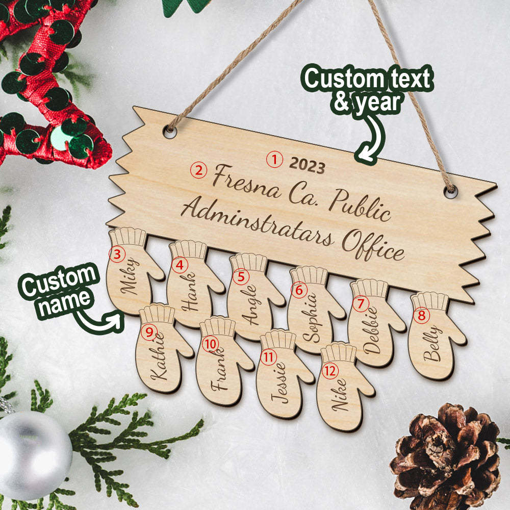 Personalized Family Name Christmas Ornament Wooden Christmas Tree Ornament Gifts - photomoonlampau
