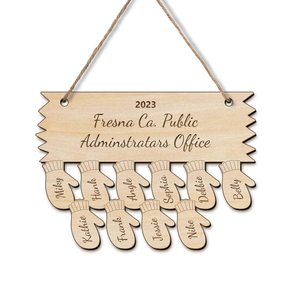 Personalized Family Name Christmas Ornament Wooden Christmas Tree Ornament Gifts - photomoonlampau