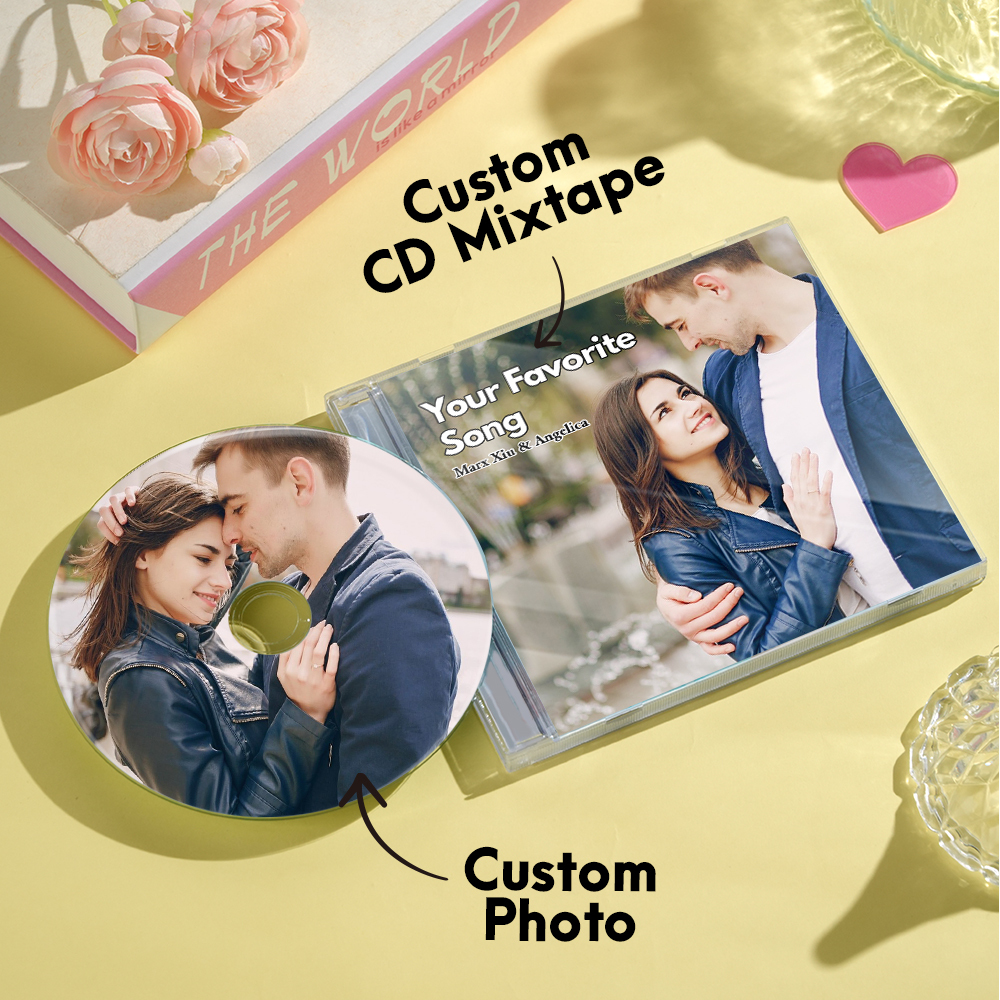 Custom CD & Jewel Case 5-20 Songs| Valentines, Anniversary Wedding Gift PrintYourDisc Custom CD Mixtape | Personalized Custom CD Album - photomoonlampau