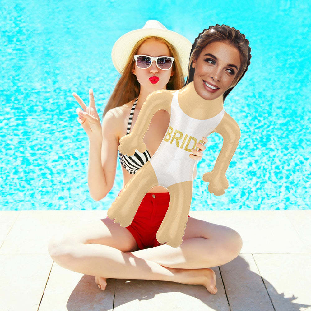 Personalized Bride Swimming Blow Up Dolls Funny Bridal Bachelorette Gifts for Her - photomoonlampau