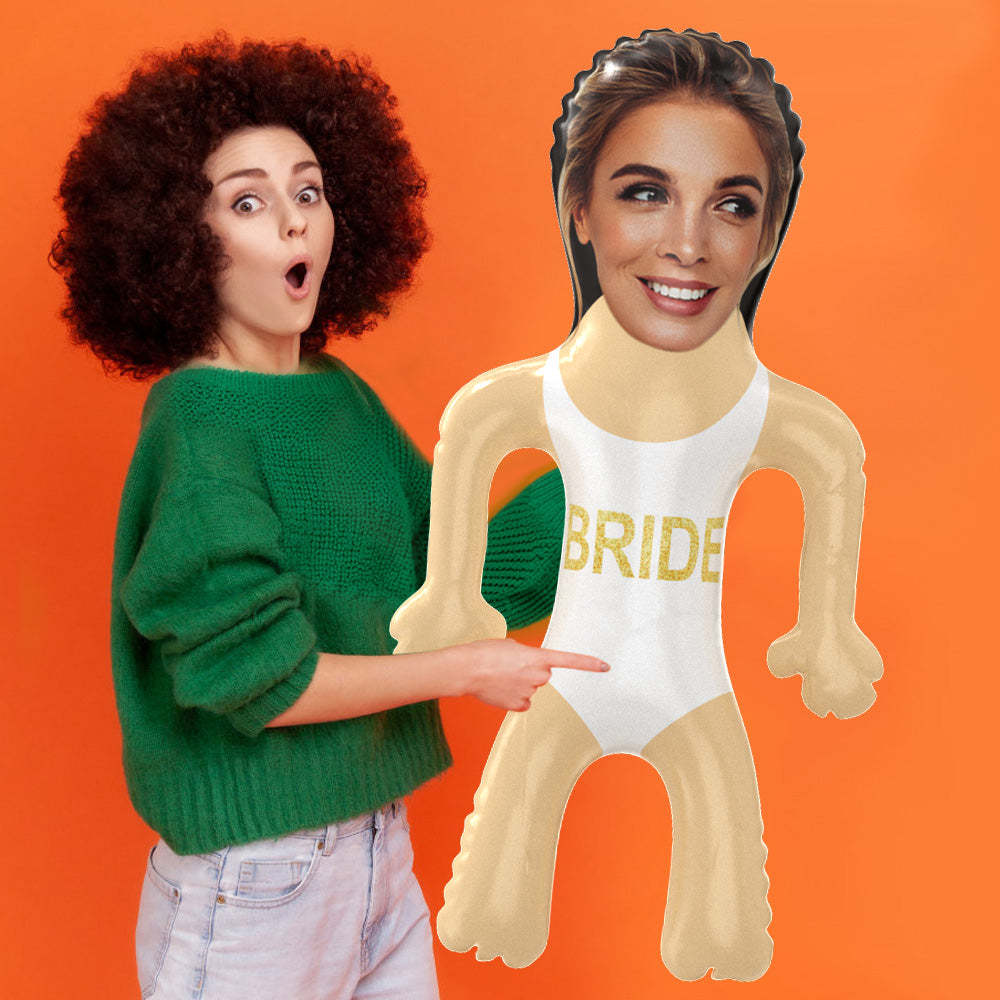 Personalized Bride Swimming Blow Up Dolls Funny Bridal Bachelorette Gifts for Her - photomoonlampau