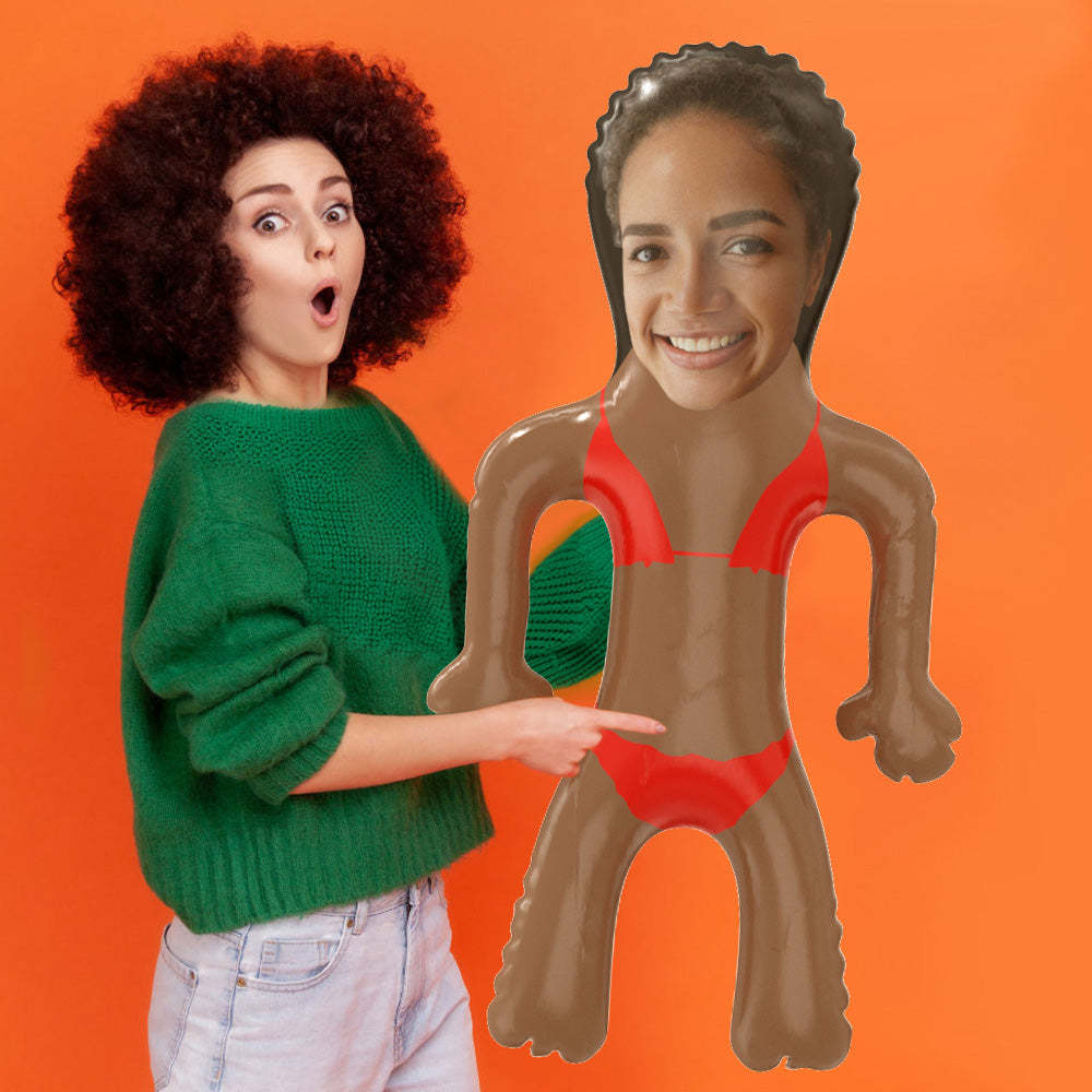 Personalized Bikini Blow Up Dolls Funny Inflatable Doll Party Favors Gifts for Her - photomoonlampau
