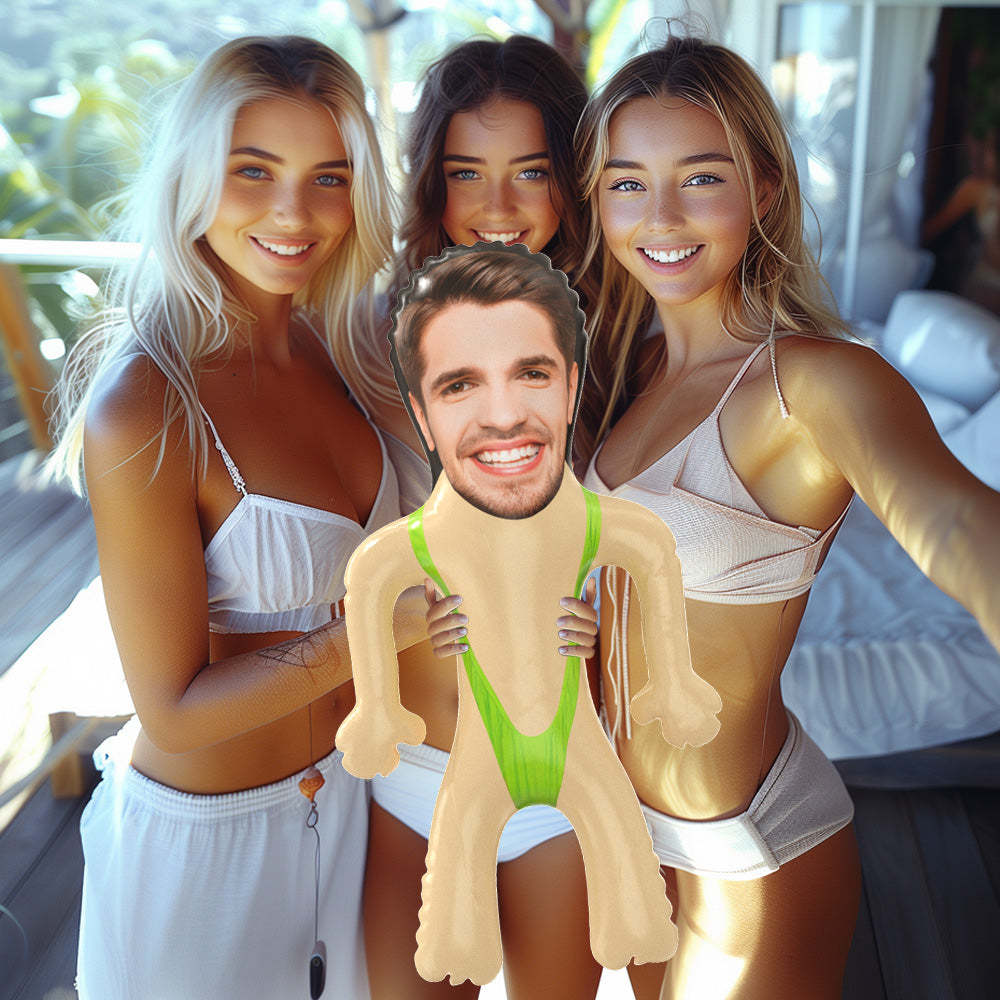 Personalized Mankini Blow Up Dolls Funny Inflatable Doll for Bachelorette Pool Party Gift - photomoonlampau