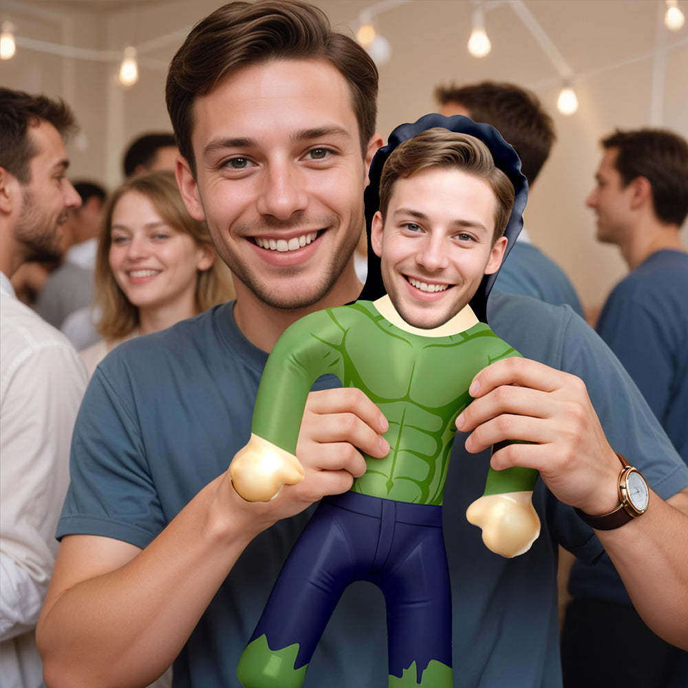 Superhero Inflatable Minime Balloon With Face Personalized Blow Up Dolls for Him/Kids - photomoonlampau