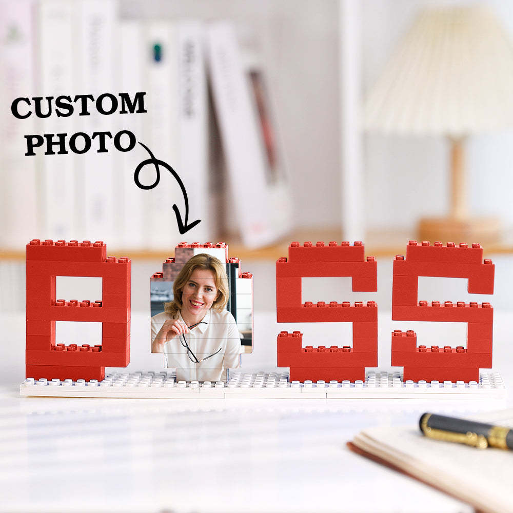 Gifts for Boss Custom Photo Building Bricks Puzzles Photo Blocks Rotatable Photo - MyJigsawPuzzleAu