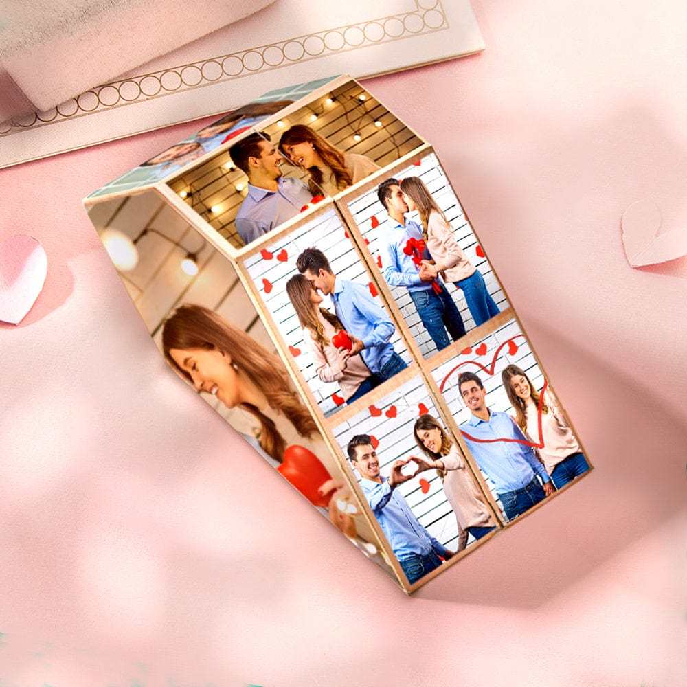 Personalized Photo Rubic's Cube Multiphoto Colorful Wooden Rubic's Cube Valentine's Day Gifts - photomoonlampau