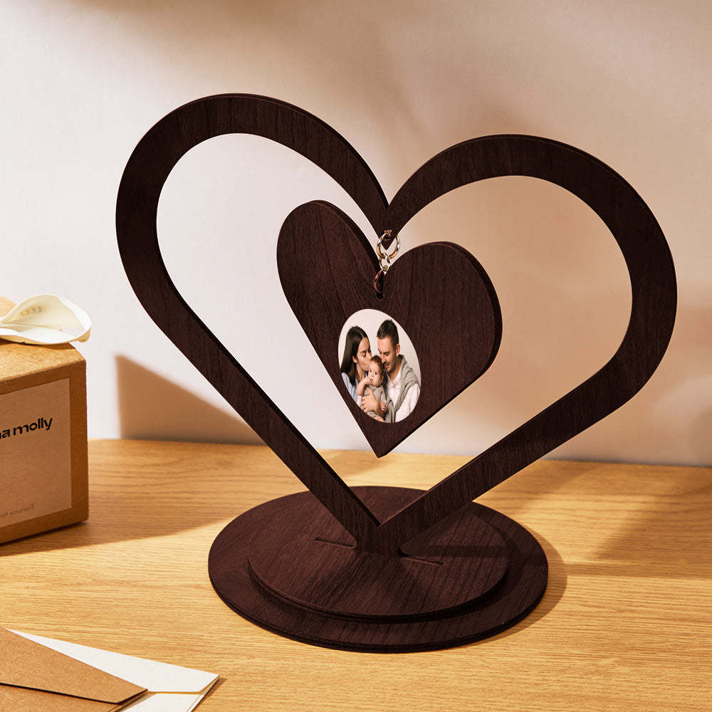 Custom Photo Heart Ornaments Photo Frame Creative Gifts - photomoonlampau
