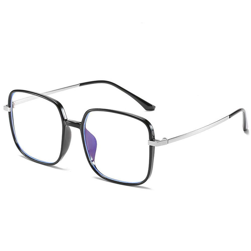 Star - Fashion Blue Light Blocking Computer Reading Gaming Glasses - Bright Black - photomoonlampau