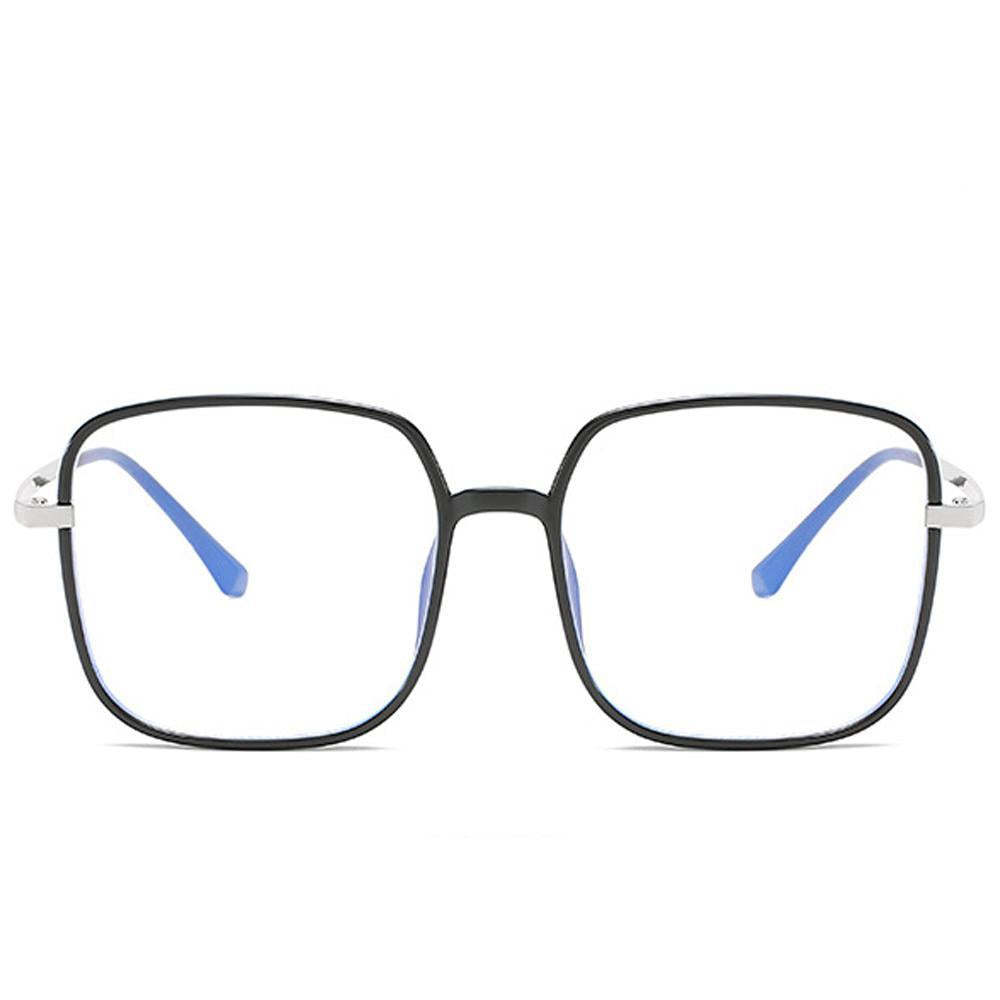 Star - Fashion Blue Light Blocking Computer Reading Gaming Glasses - Bright Black - photomoonlampau