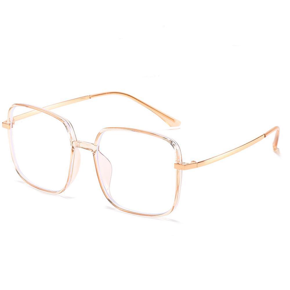 Star - Fashion Blue Light Blocking Computer Reading Gaming Glasses - Transparent Tea - photomoonlampau