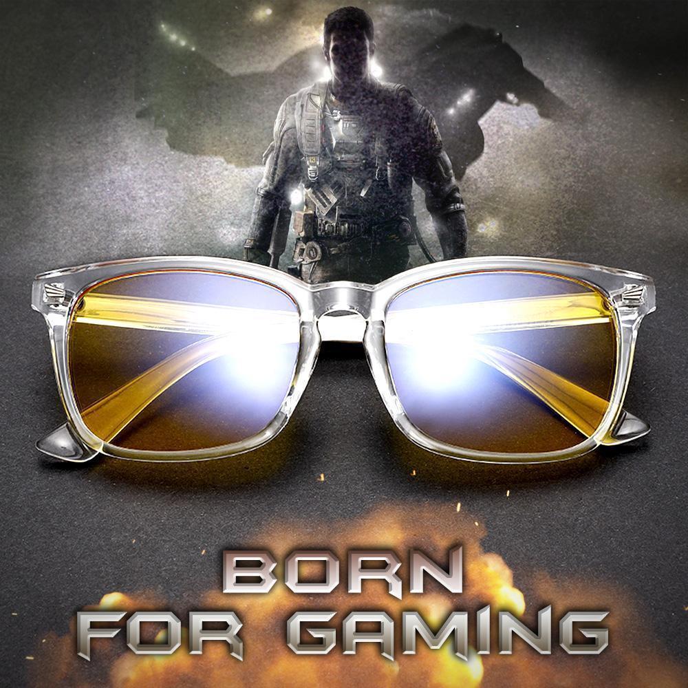 SIERRA - Adults Professional Gaming Glasses Blue Light Blocking Glasses - Clear Crystal - photomoonlampau