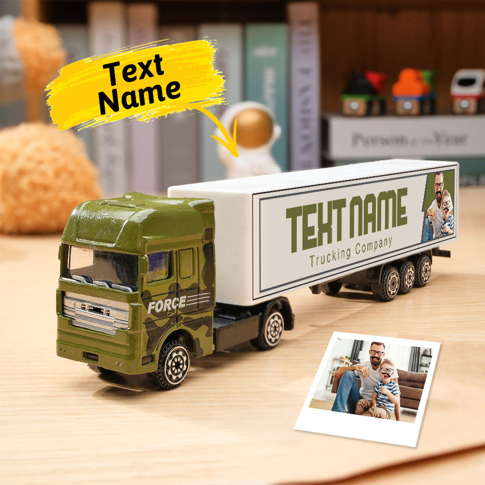 Customized With Name On The Side of The Truck Personalized Toy Truck: Birthday, Christmas, Any Event for Him - photomoonlampau