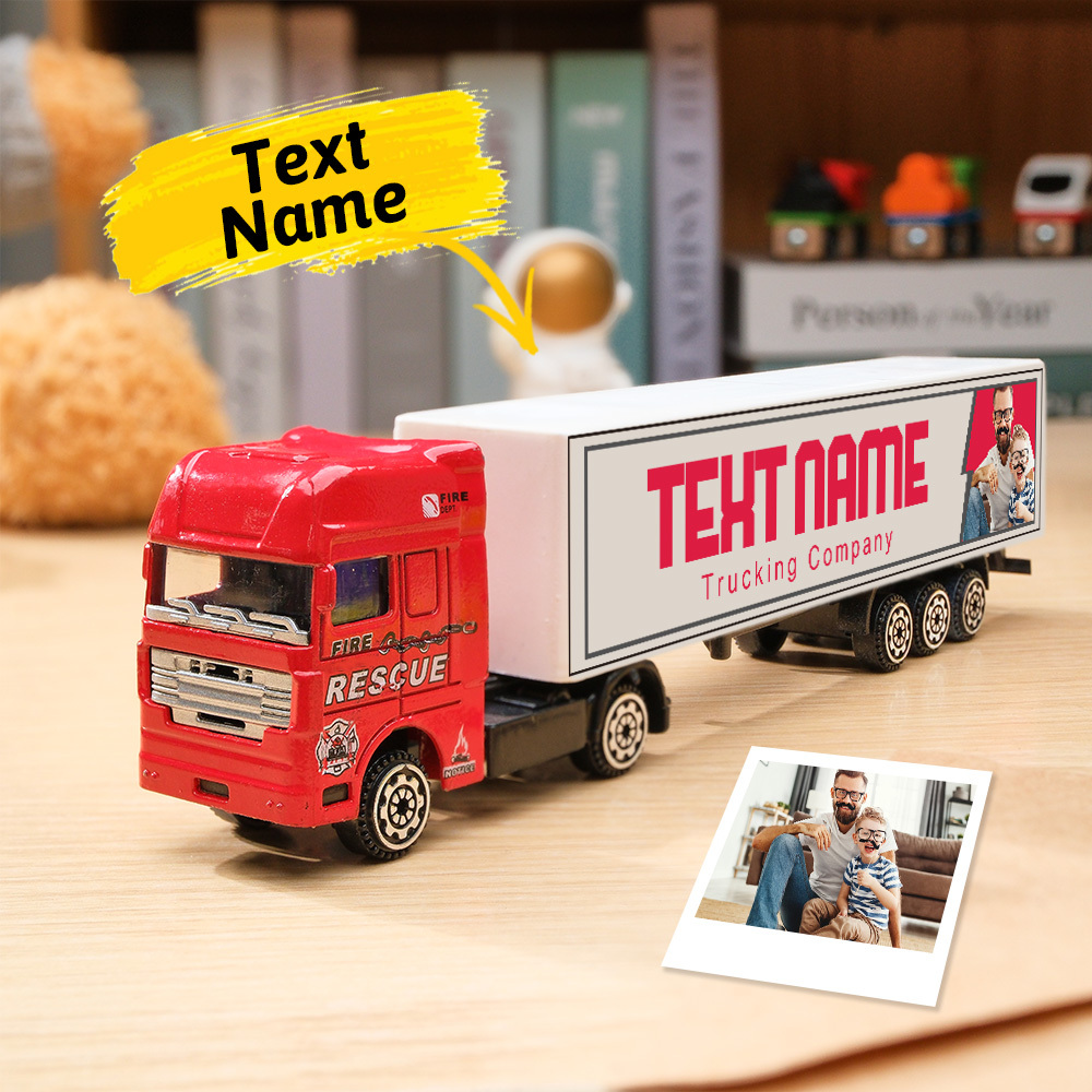 Customized With Name On The Side of The Truck Personalized Toy Truck: Birthday, Christmas, Any Event for Him - photomoonlampau