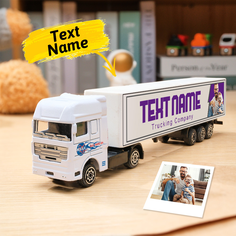 Customized With Name On The Side of The Truck Personalized Toy Truck: Birthday, Christmas, Any Event for Him - photomoonlampau