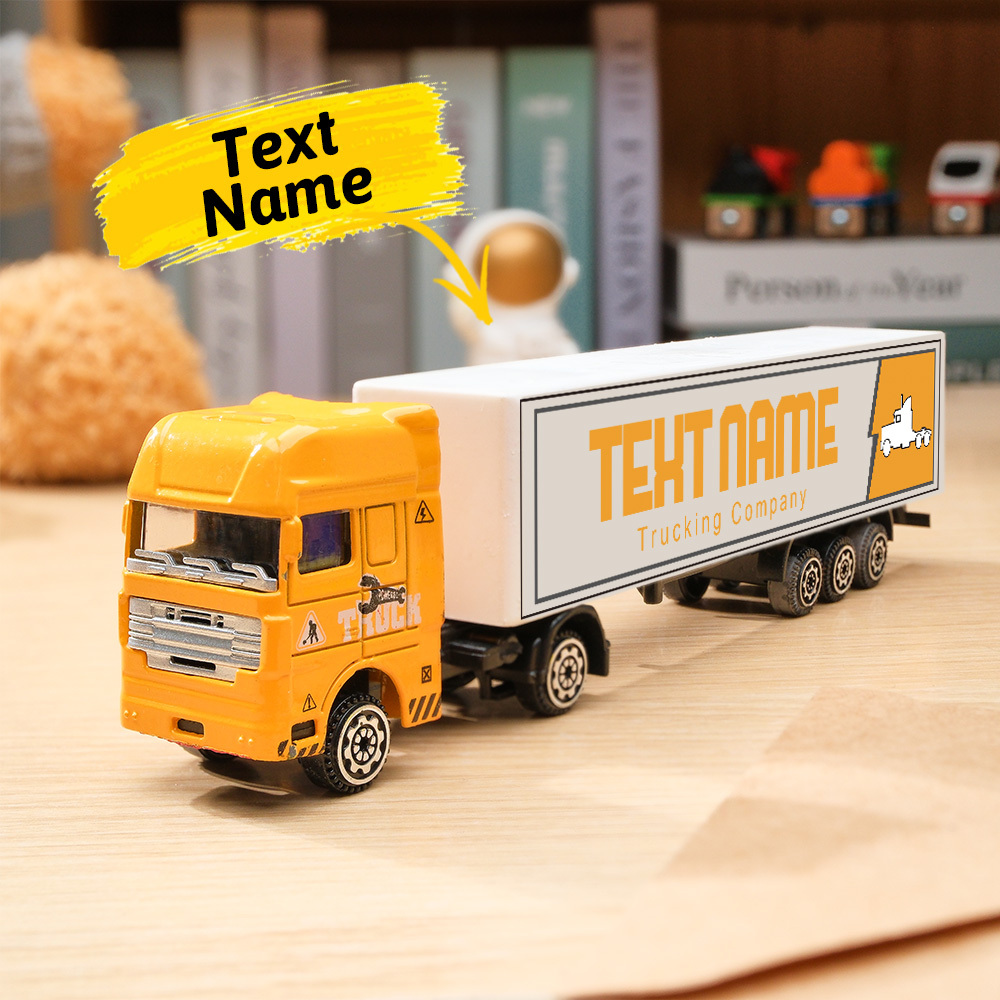 Customized With Name On The Side of The Truck Personalized Toy Truck: Birthday, Christmas, Any Event for Him - photomoonlampau