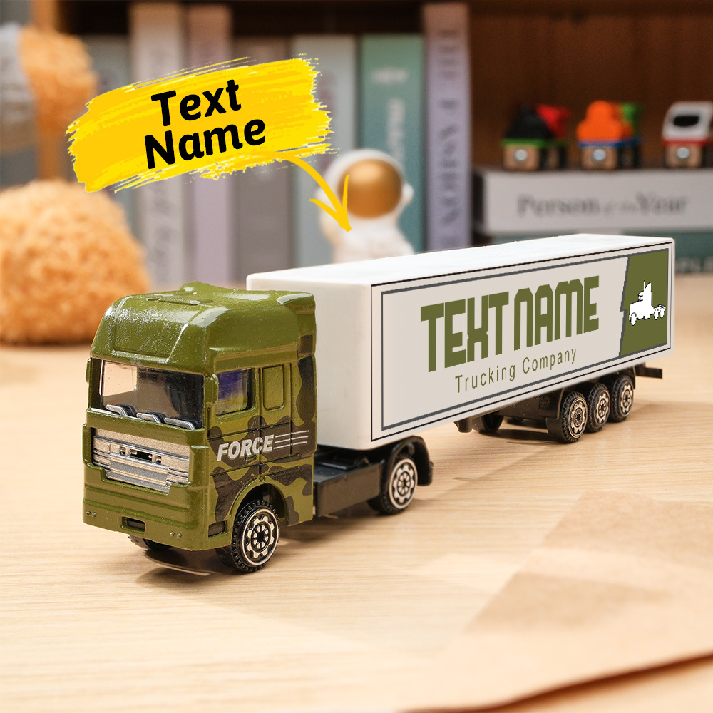 Customized With Name On The Side of The Truck Personalized Toy Truck: Birthday, Christmas, Any Event for Him - photomoonlampau