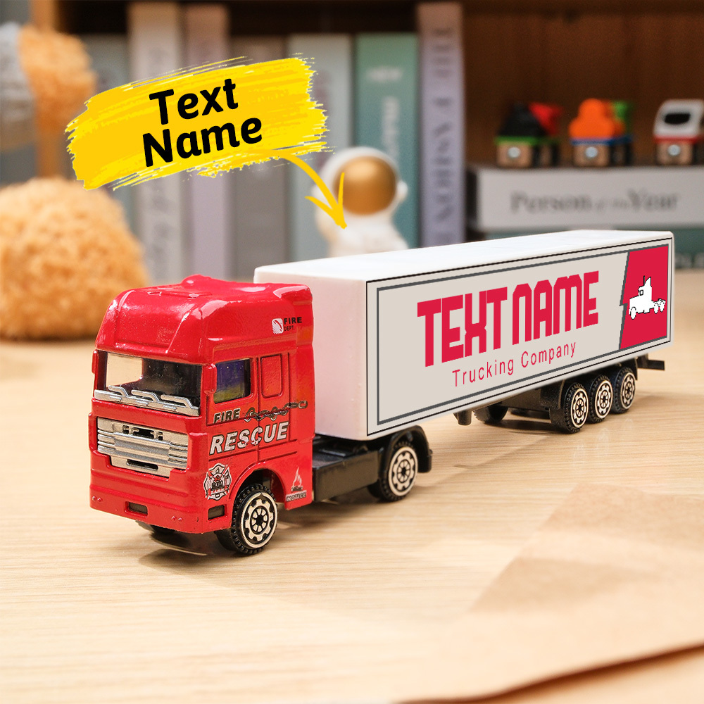 Customized With Name On The Side of The Truck Personalized Toy Truck: Birthday, Christmas, Any Event for Him - photomoonlampau