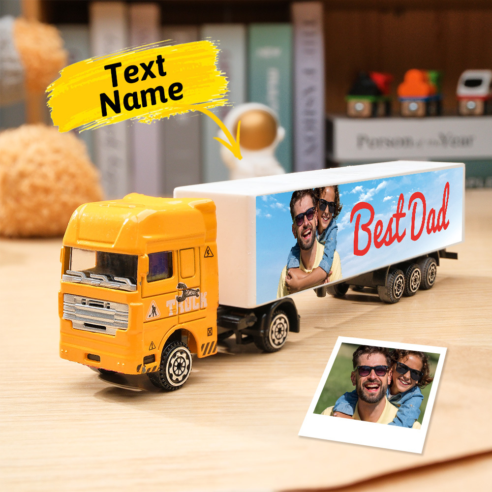 Customized With Name On The Side of The Truck Personalized Toy Truck: Birthday, Christmas, Any Event for Him - photomoonlampau