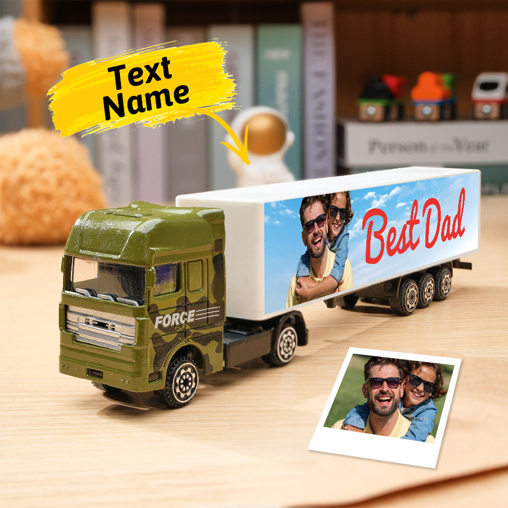 Customized With Name On The Side of The Truck Personalized Toy Truck: Birthday, Christmas, Any Event for Him - photomoonlampau