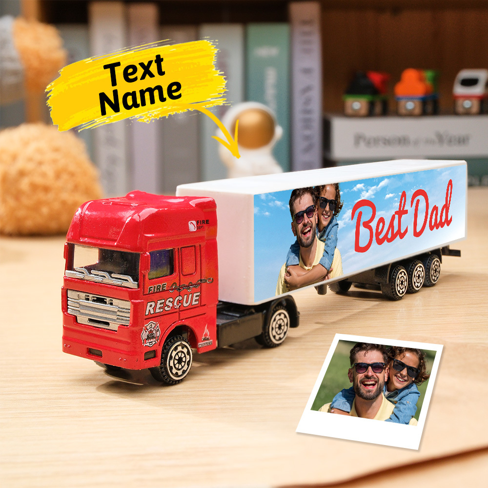 Customized With Name On The Side of The Truck Personalized Toy Truck: Birthday, Christmas, Any Event for Him - photomoonlampau