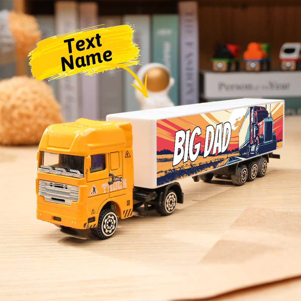 Customized With Name On The Side of The Truck Personalized Toy Truck: Birthday, Christmas, Any Event for Him - photomoonlampau