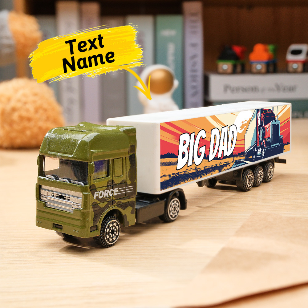 Customized With Name On The Side of The Truck Personalized Toy Truck: Birthday, Christmas, Any Event for Him - photomoonlampau