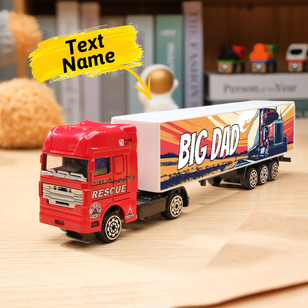 Customized With Name On The Side of The Truck Personalized Toy Truck: Birthday, Christmas, Any Event for Him - photomoonlampau