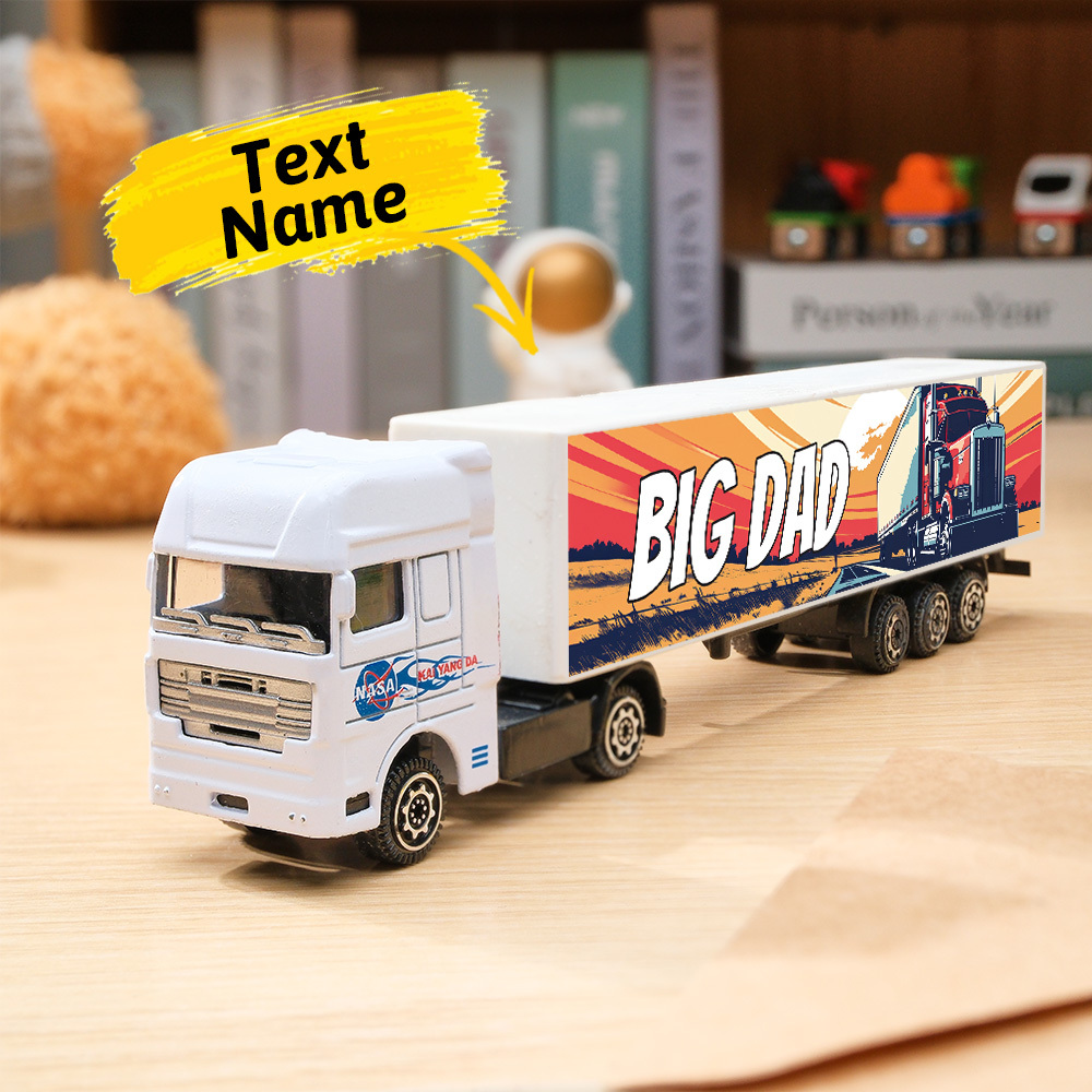 Customized With Name On The Side of The Truck Personalized Toy Truck: Birthday, Christmas, Any Event for Him - photomoonlampau