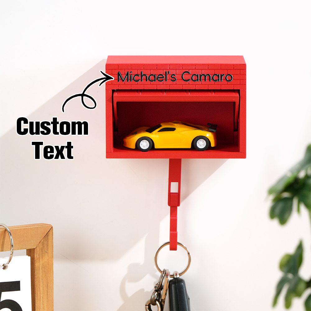 Mini Garage Key Holder for 1:64 Scale Cars Wall Mount Display Gift for Car Lovers - photomoonlampau