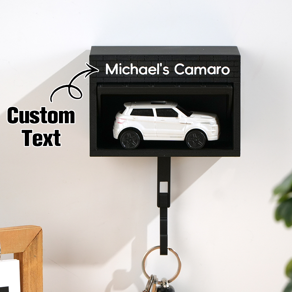 Mini Garage Key Holder for 1:64 Scale Cars Wall Mount Display Gift for Car Lovers - photomoonlampau
