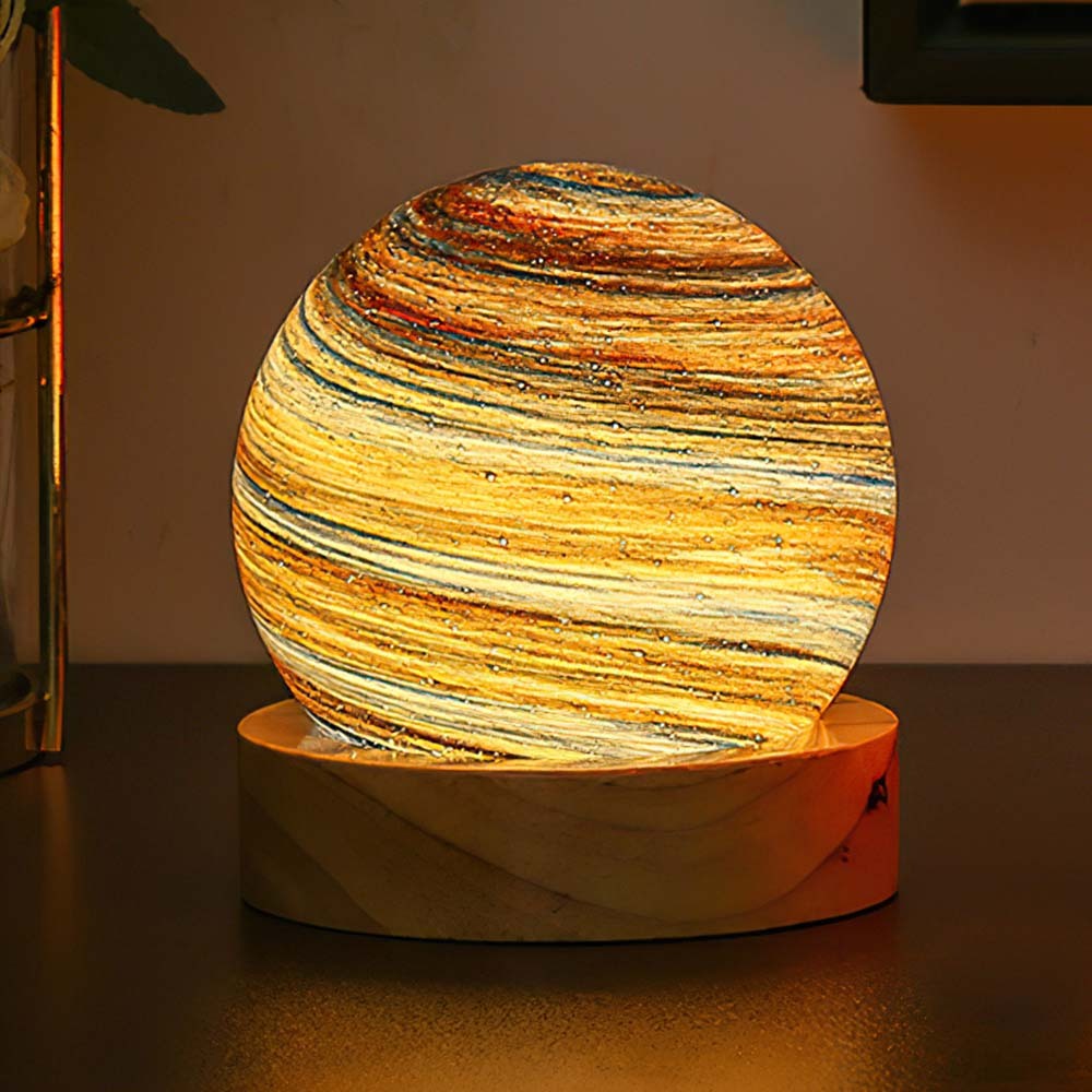 Planet Lamp Fantasy Rainbow Planet Table Lampshade Creative Romantic Sunset Couple Morning and Evening Night - photomoonlampau