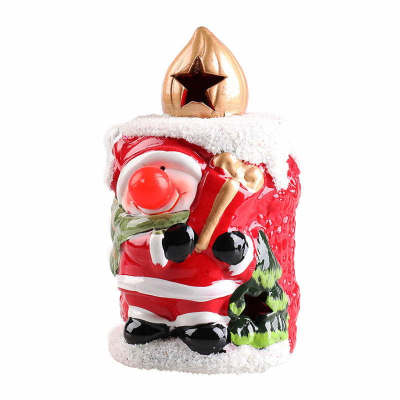 Christmas Flameless Candles Lovely Santa Claus Snowman Candle Light Christmas Decoration - photomoonlampau