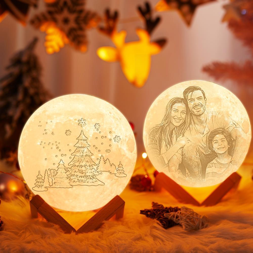 Christmas Tree Lamp for Kids Custom 3D Printed Photo Moon Lamp(10CM-20CM)