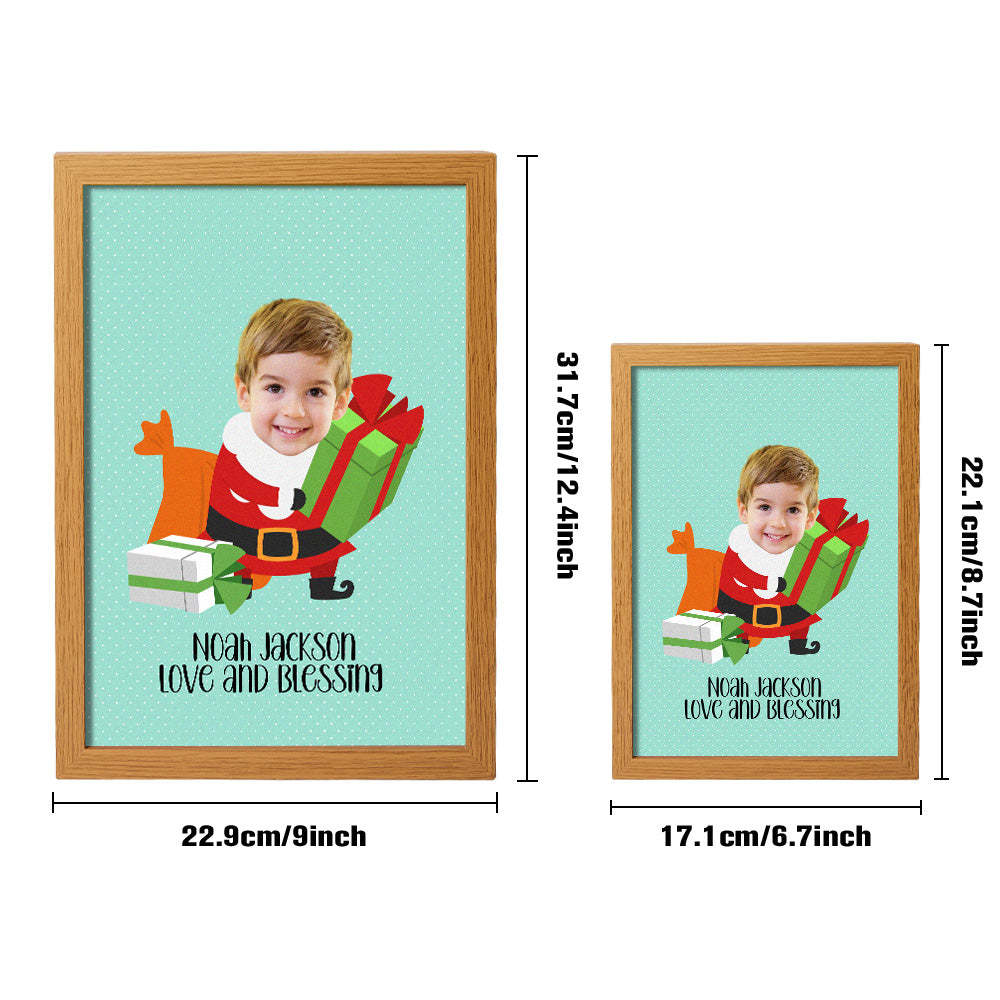 Personalised Baby's First Christmas Photo Lamp Custom Photo Light Christmas Gift - photomoonlampau