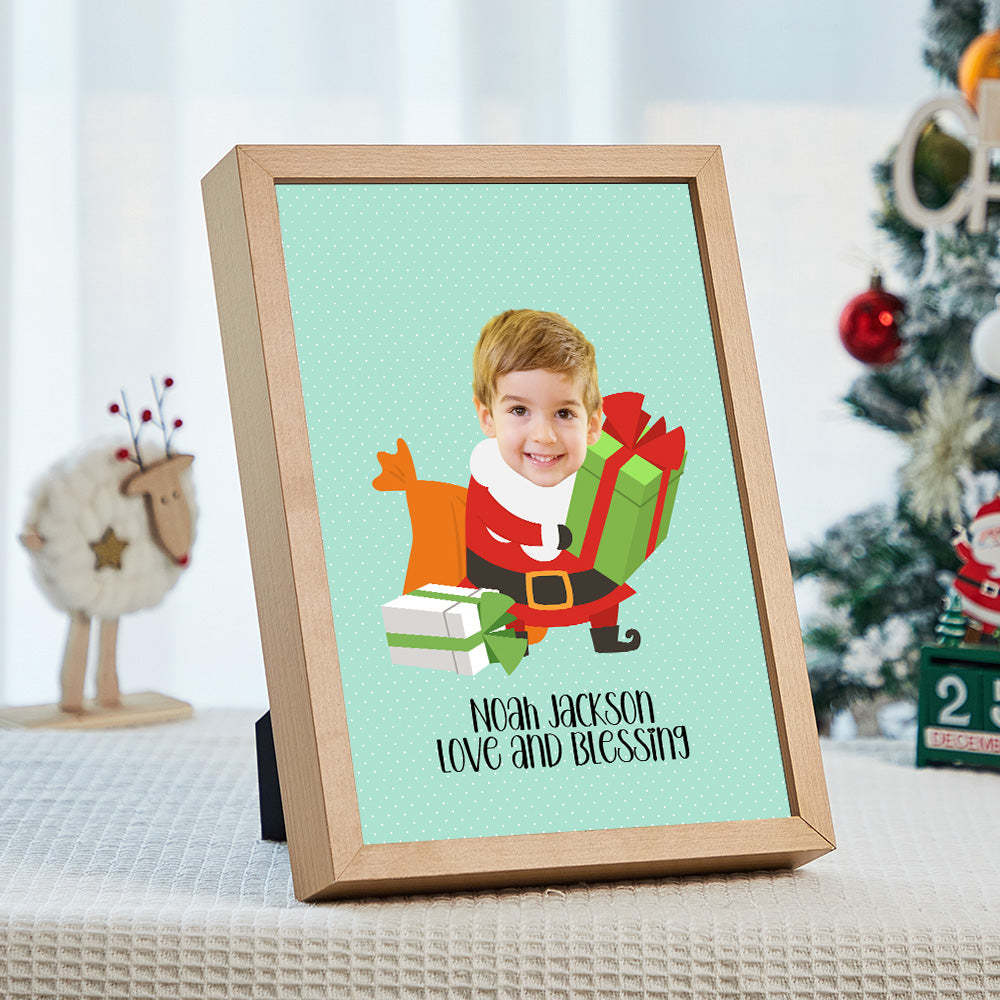 Personalised Baby's First Christmas Photo Lamp Custom Photo Light Christmas Gift - photomoonlampau