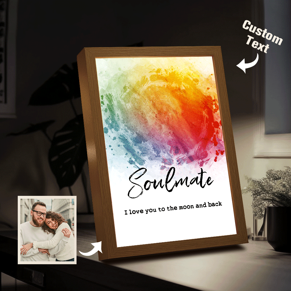 Custom Vintage Photo Lamp Personalized Text Light Valentine's Day Gifts For Her - photomoonlampau