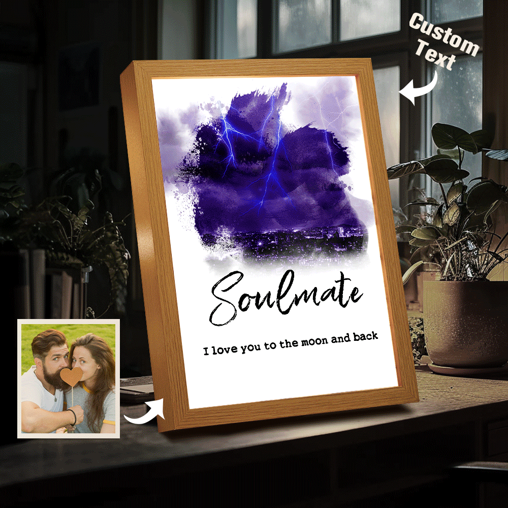 Custom Vintage Photo Lamp Personalized Text Light Valentine's Day Gifts For Her - photomoonlampau