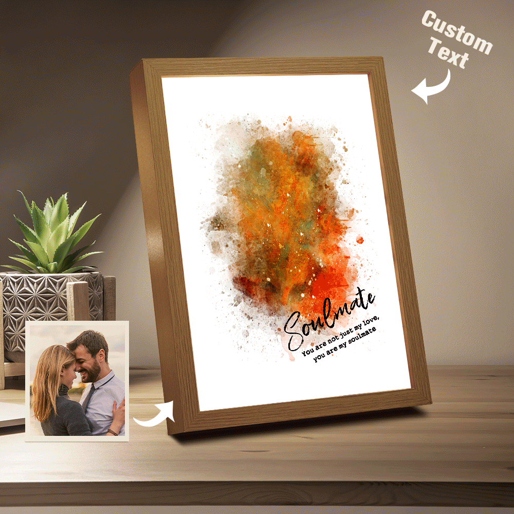 Custom Vintage Photo Lamp Personalized Text Light Valentine's Day Gifts For Her - photomoonlampau