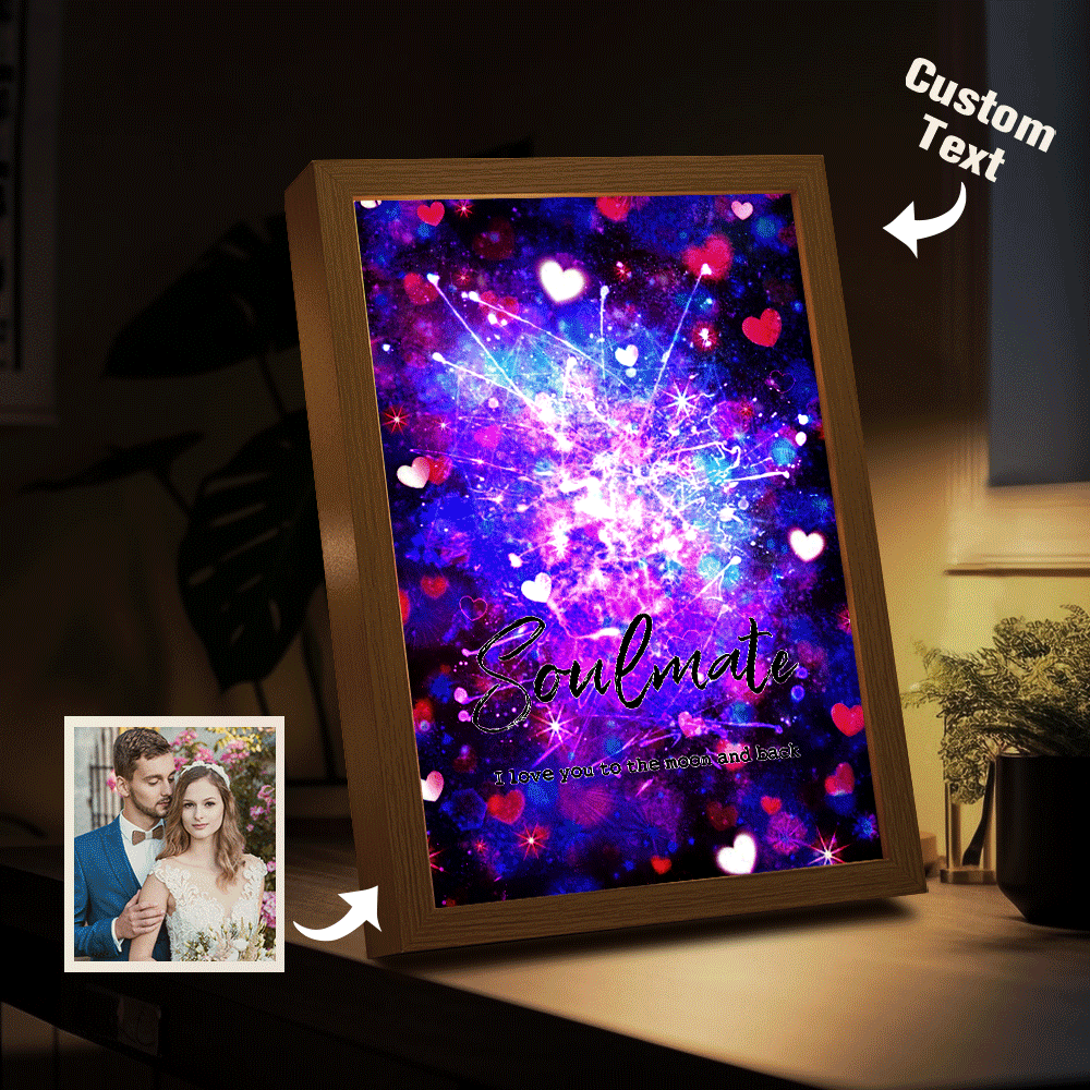 Custom Vintage Photo Lamp Personalized Text Light Valentine's Day Gifts For Her - photomoonlampau
