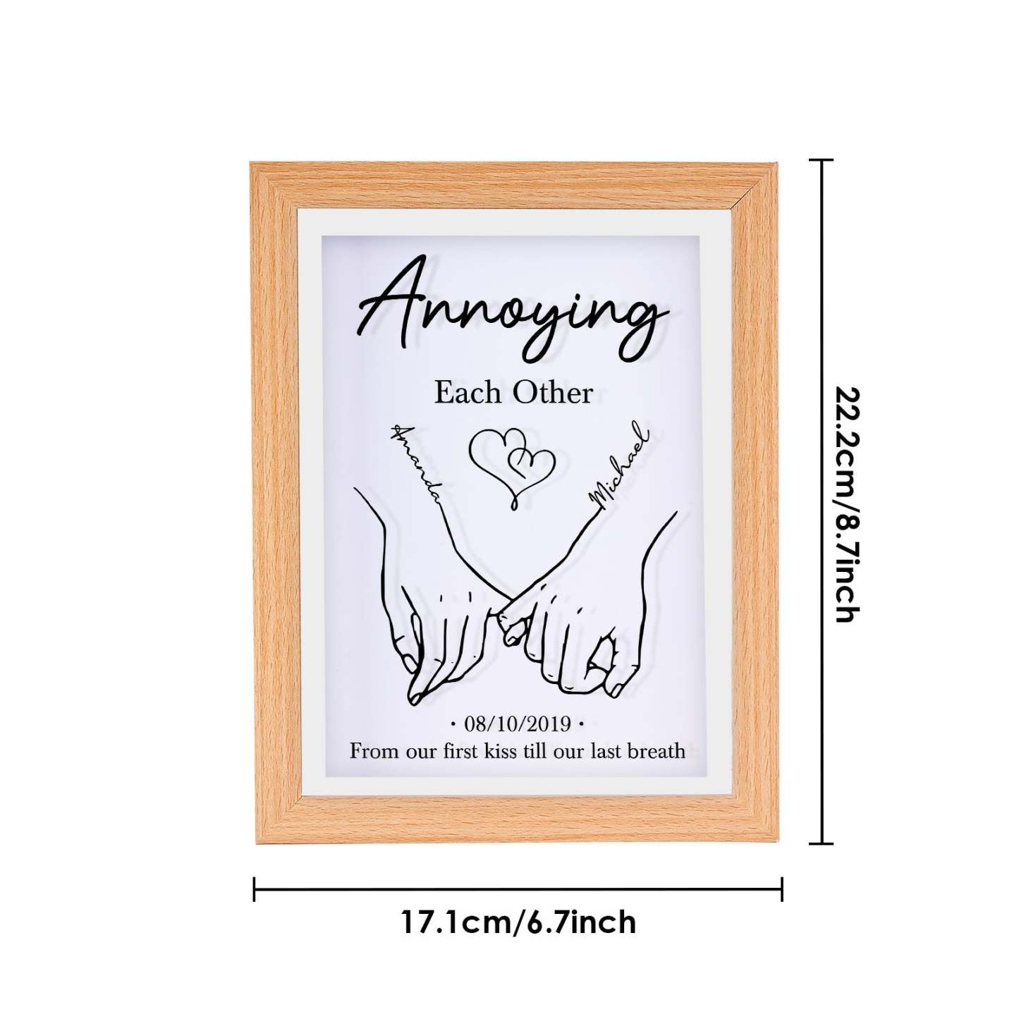 Personalized Together Forever Frame Light Box Custom Desktop Decoration Gift For Couple Anniversary Gift - photomoonlampau