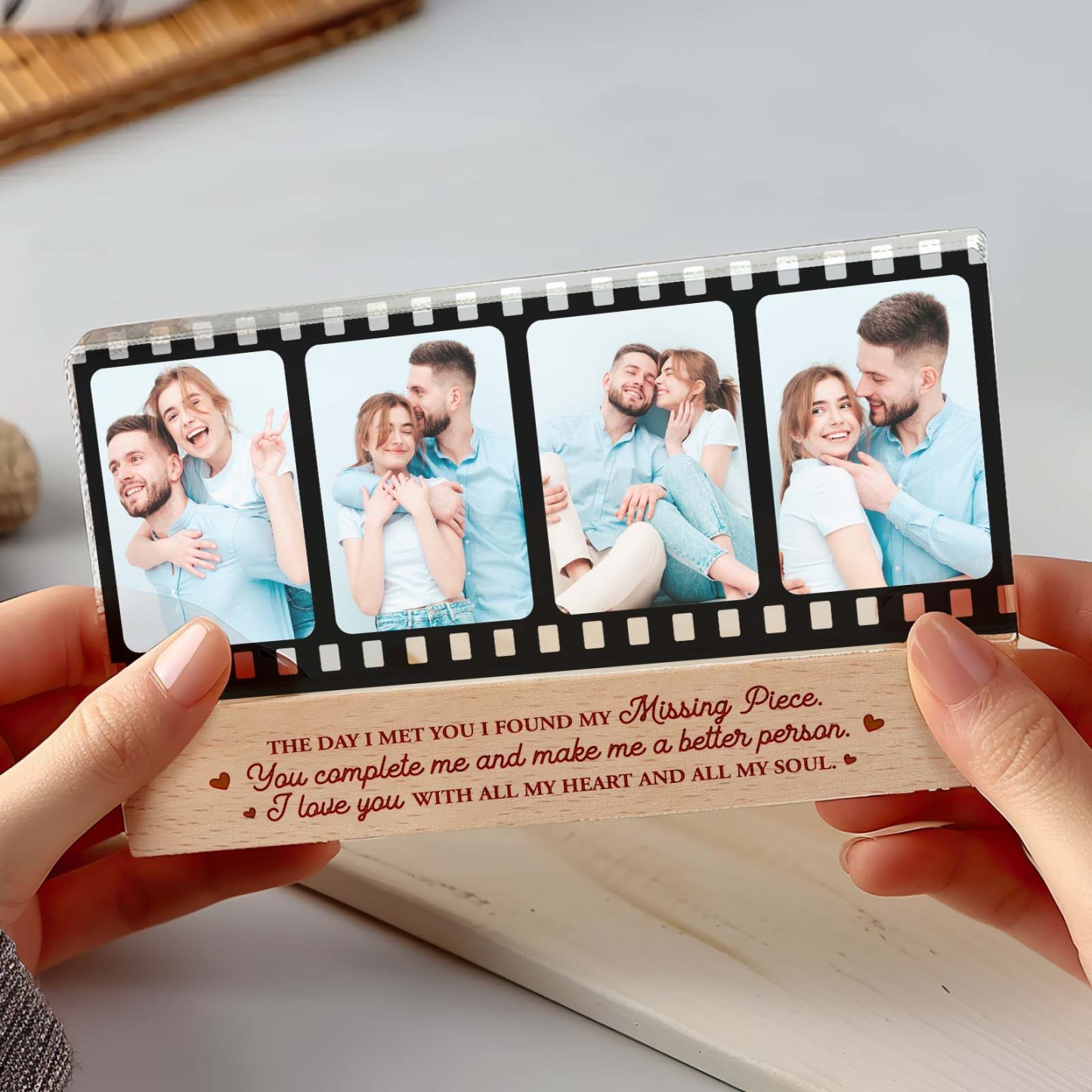 Personalized Photo Night Light Film Style Light Gift for Lover - photomoonlampau
