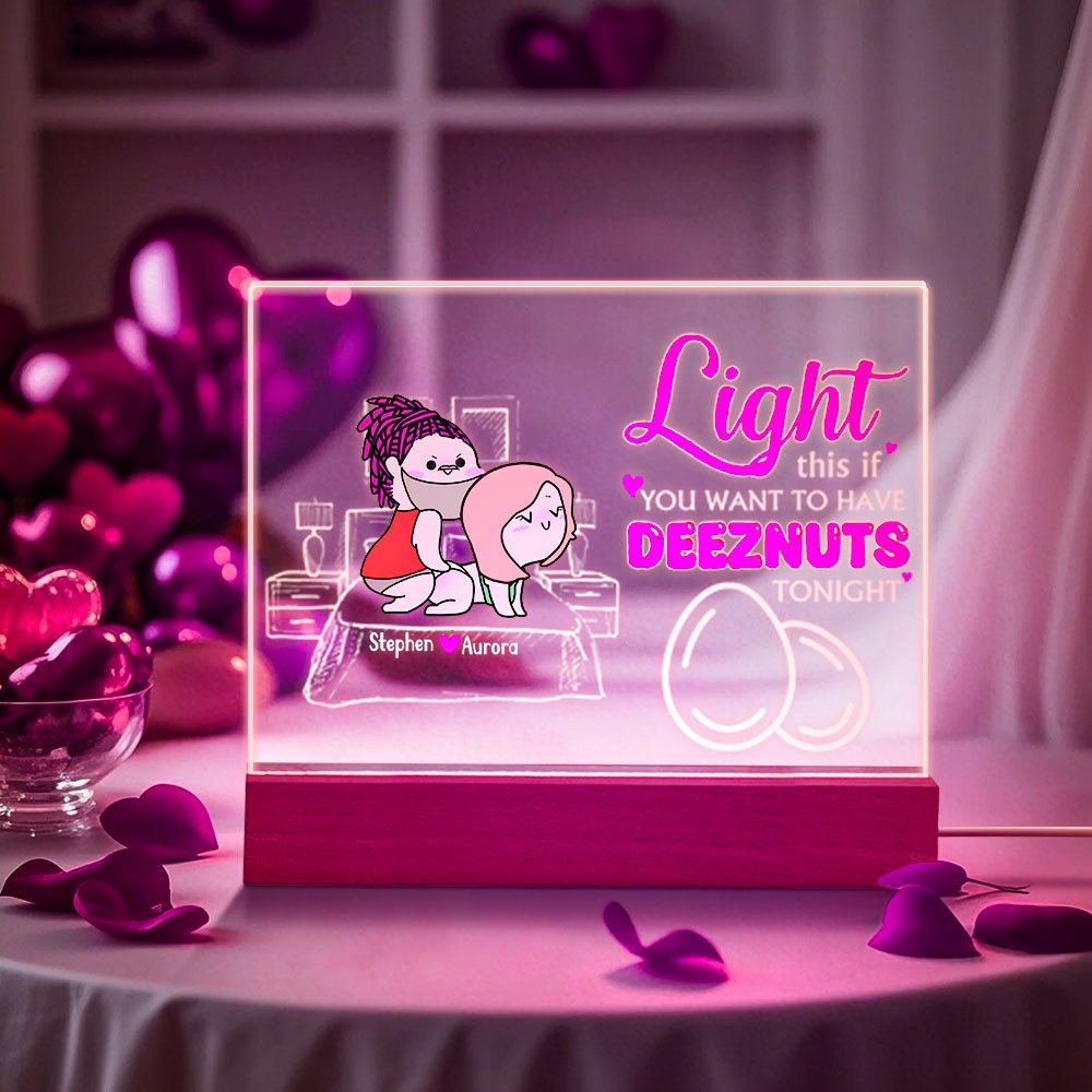 Custom Night Light Deeznuts Tonight Personalised Led Light Gifts for Couple