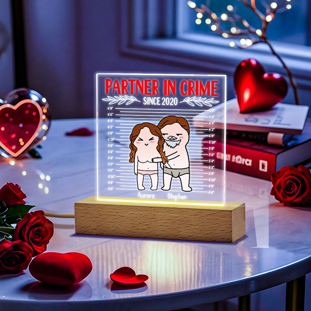 Personalized Acrylic Night Light Love You Forever Personalized 3D Led Light, Gifts For Funny Couple