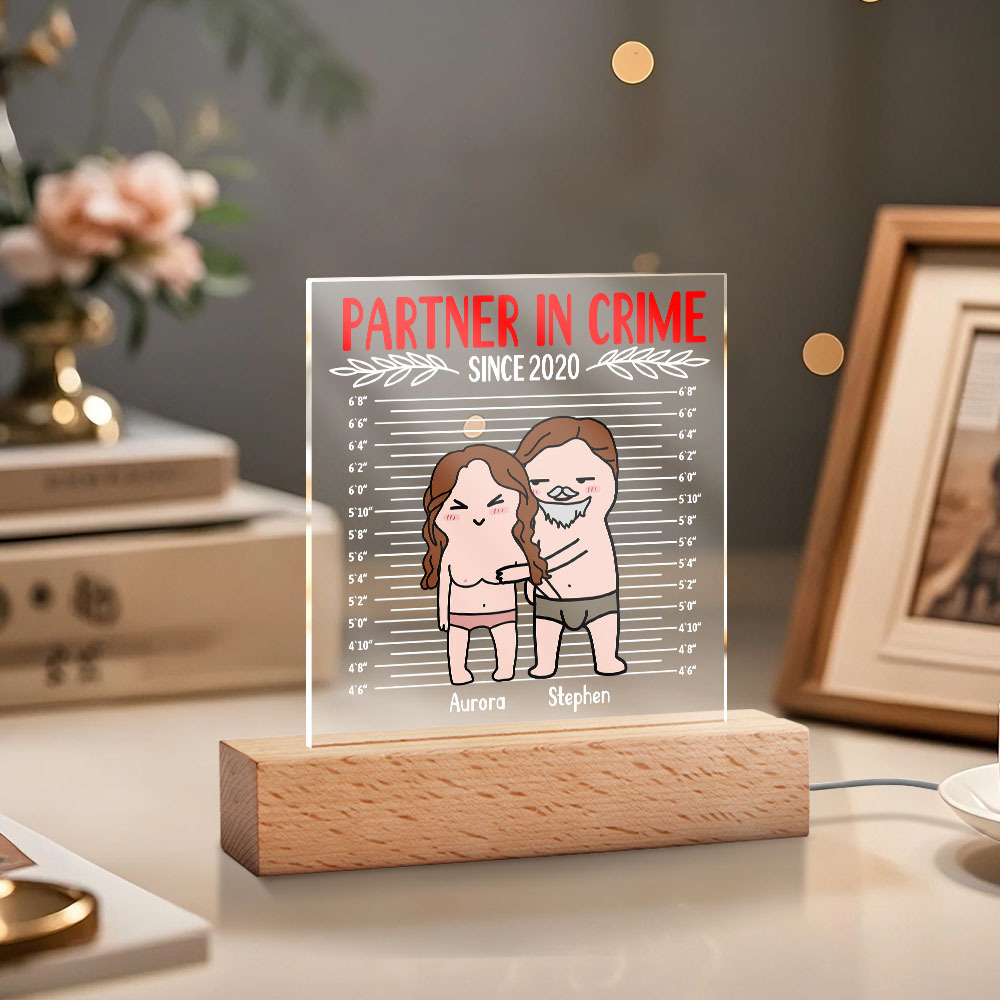 Personalized Acrylic Night Light Love You Forever Personalized 3D Led Light, Gifts For Funny Couple