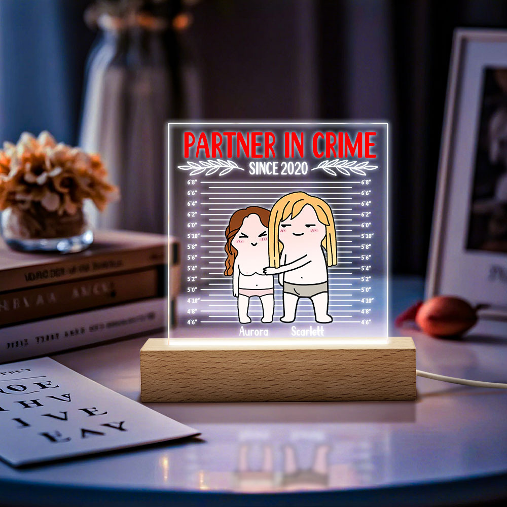 Personalized Acrylic Night Light Love You Forever Personalized 3D Led Light, Gifts For Funny Couple