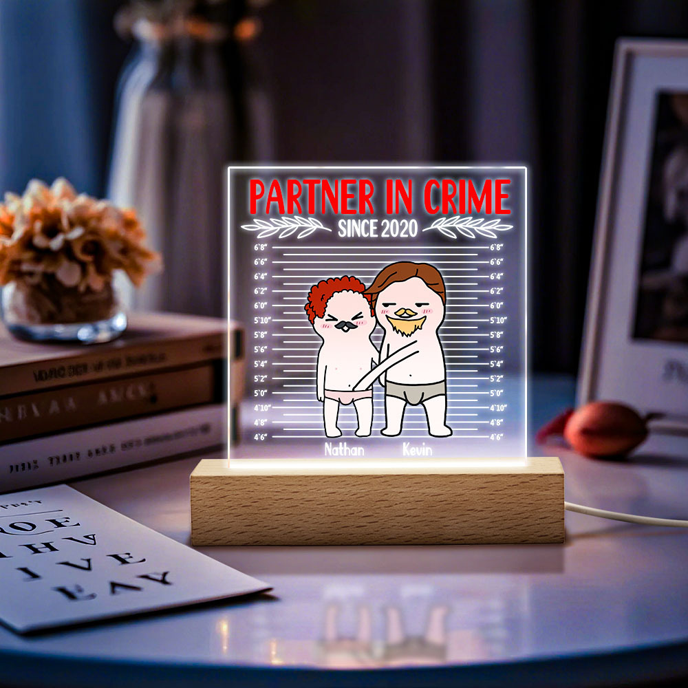 Personalized Acrylic Night Light Love You Forever Personalized 3D Led Light, Gifts For Funny Couple