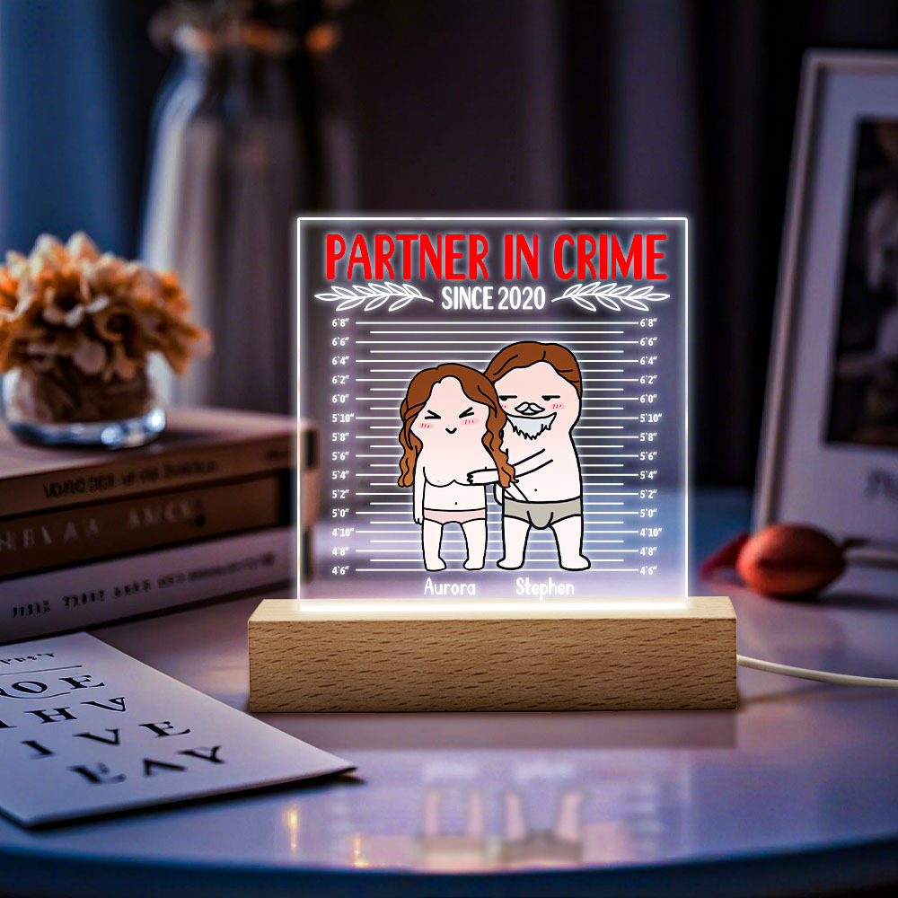 Personalized Acrylic Night Light Love You Forever Personalized 3D Led Light, Gifts For Funny Couple
