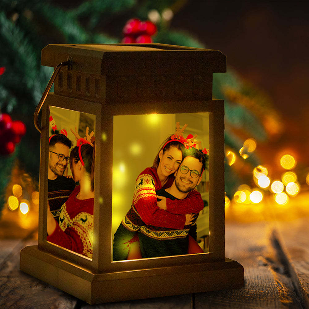 Personalised Photo Lantern Nightlight Lamp Memorial Lamp Solar Garden Light