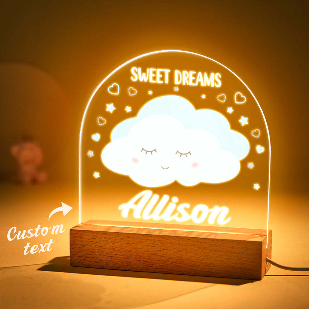 You could add your son name on the custom night light